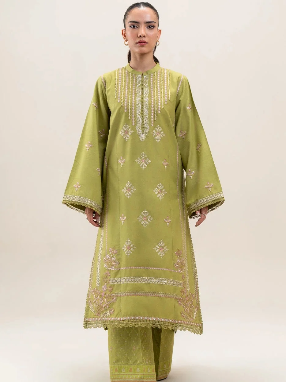 EMBROIDERED LAWN SUIT-MOSS MIRAGE (UNSTITCHED)