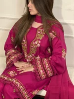 Sijal and Samaha Hot Pink Farshi - Image 2