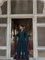 THE AFFORDABLE DESIGNER Teal Frock - Image 3
