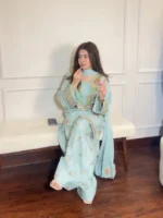 Sijal and Samaha  Mint green FARSHI - Image 5